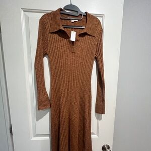 Loft Ribbed Sweater Dress - Sz L